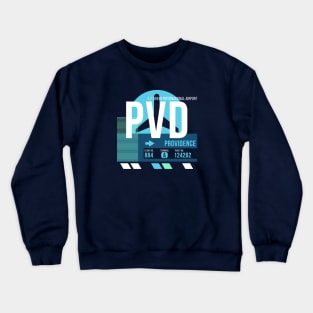 Providence (PVD) Airport // Sunset Baggage Tag Crewneck Sweatshirt